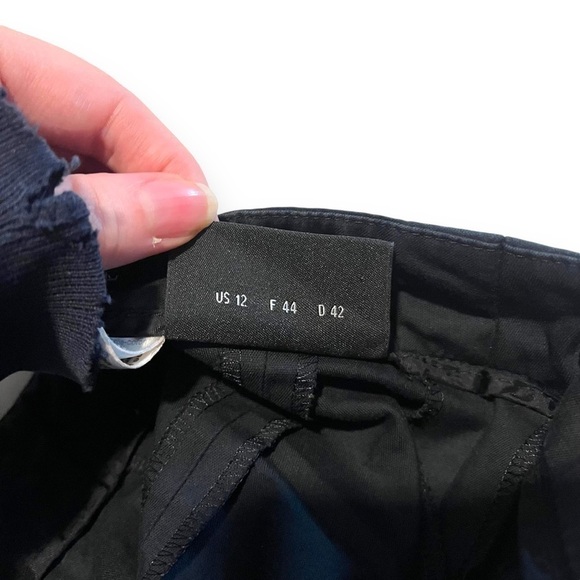 Akris Black Pleated Pants Size 12 Dress Business Professional Cotton Blend - Picture 7 of 7